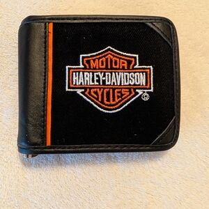 Harley-Davidson Black and Orange Money Clip; credit card holder